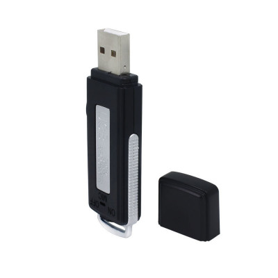 Memorie USB Spion Techstar&amp;reg; U-Disk B2, 8GB, Microfon Integrat, Inregistrare Automata, Acumulator, Alimentare USB foto