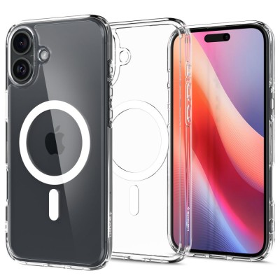 Husa iPhone 16 Plus Spigen Ultra Hybrid MagSafe, alb foto