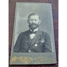 Fotografie portret barbat rus, tip CDV