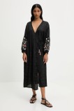 Answear Lab rochie culoarea negru, midi, dreaptă