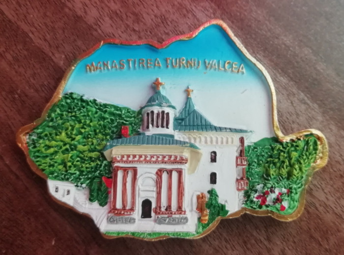 M3 C3 - Magnet frigider - tematica turism - Manastirea Turnu Valcea - Romania 29