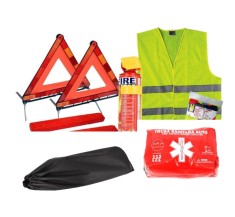Kit Siguranta Auto OMC-2Triunghiuri, Stingator,Trusa, Vesta, Geanta