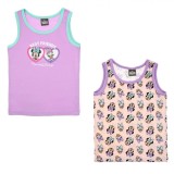 Set Maiouri Copii, Minnie &amp; Daisy, 2 Bucăți, Culoare Lila și Somon, Fete, Fără M&acirc;neci