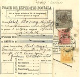 Foaie de expediție poștală 1916