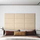 VidaXL Panouri de perete 12 buc. crem 60x30 cm textil 2,16 m&sup2;