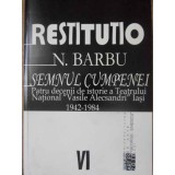 SEMNUL CUMPENEI. PATRU DECENII DE ISTORIE A TEATRULUI NATIONAL VASILE ALECSANDRI IASI 1942-1984-N. BARBU-232336
