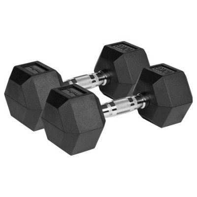 GANTERE DUMBBELL HEX FONTA CAUCIUCATA 2X10KG REBEL ACTI foto