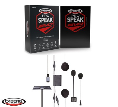 Sistem comunicare moto complet Bluetooth Caberg Pro Speaker Evo Intercom &amp;ndash; kit 1 bucata (pentru 1 utilizator) foto