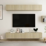 vidaXL Comode TV, 4 buc., stejar sonoma, 100x30x30 cm, PAL