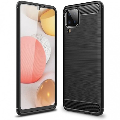 Husa TPU Tech-Protect Carbon pentru Samsung Galaxy A12 A125, Neagra foto
