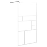 Cumpara ieftin Perete pentru cabina de dus walk-in, alb, 115x195cm, sticla ESG