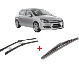 Cumpara ieftin Set 3 stergatoare OPEL ASTRA H (A04) din 2004 - 2014, pentru parbriz si luneta fata si spate auto, Bosch Twin, din cauciuc siliconat rezistent, OPEL