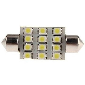 Bec Auto Led Sofit 11 X 39 1210 Cu 12 SMD Alb 12V JSUN42 090221-13 foto