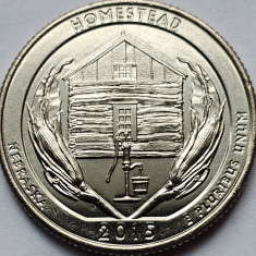 25 cents / quarter 2015 USA, Nebraska, Homestead, unc, litera D