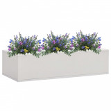Cutie pentru flori de birou, gri deschis, 90x40x23 cm, otel GartenMobel Dekor, vidaXL