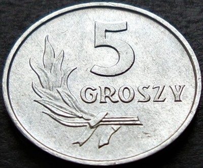 Moneda 5 GROSZY - POLONIA, anul 1971 *cod 182 = UNC foto