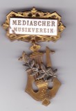 Insigna veche Mediascher Musikverein &ndash; Sibiu Medias &ndash; insigna muzicala austro-ungara