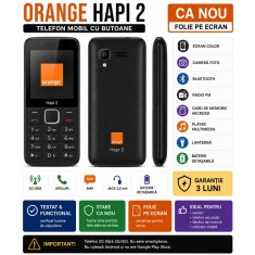 Telefon mobil Orange Hapi 2 negru ca nou cu folie pe ecran