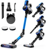 Aspirator cu acumulator VEGREM 25 Kpa, aspirator fără fir 160 W cu 2 moduri de aspirație