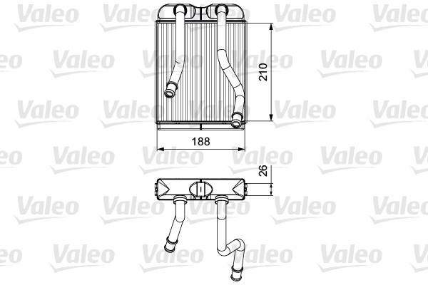 VALEO 811532 Schimbator caldura, incalzire habitaclu
