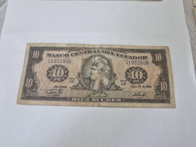 bancnota ecuador 10 s 1988 (lm)2 foto