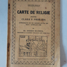 Carte de religie pentru clasa a v-a primara 1937, aprobata de Sf. Sinod