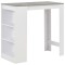 vidaXL Masă de bar cu raft, alb, 110 x 50 x 103 cm 280214