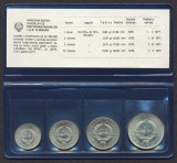 IUGOSLAVIA SET COMPLET COMEMORATIV FAO DE MONEDE █ 1 2 5 10 Dinara 1970-1976 UNC, Europa