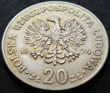 Moneda 20 ZLOTI - POLONIA, anul 1974 * cod 496 = Marceli Nowotko, Europa