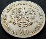 Moneda 20 ZLOTI - POLONIA, anul 1974 * cod 496 = Marceli Nowotko