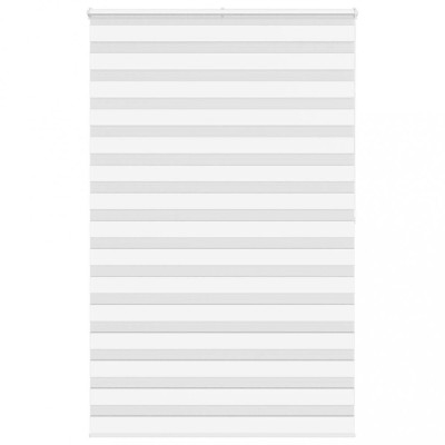 Jaluzea tip zebra alb lățime țesătură 135,9 cm poliester foto