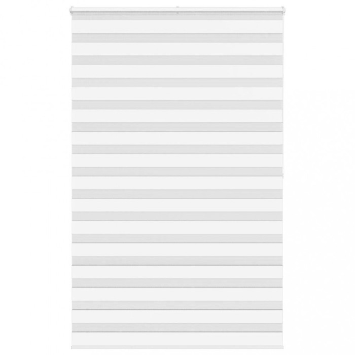 Jaluzea tip zebra alb lățime țesătură 135,9 cm poliester
