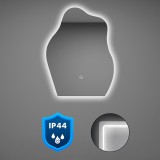 Oglinda baie Leziter Wave 60 cu LED, senzor tactil, IP44, 60x80 cm
