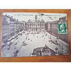 Carte Postala, Lyon, Place des Terreaux, circulata