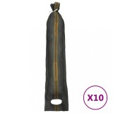 Cumpara ieftin Saci de nisip, 10 buc., verde inchis, 103x25 cm, HDPE