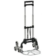 Carucior transport marfa pentru scari, trepte, 6 roti, max 70 kg, 47x47x100 cm