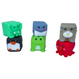 Set 6 cuburi moi pentru bebelusi, Animale, 7Toys, Brand