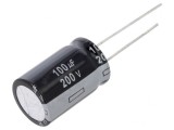 Condensator electrolitic 100uF 200V THT 16x25mm