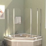 vidaXL Paravane de baie 2 buc. 104x130cm sticlă securizată transparent
