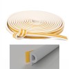 Banda autoadeziva pentru etansarea usilor si ferestrelor, Profil P, 9mm x 5.5mm, Rezistenta UV, Cauciuc EPDM, 6 m, Alb