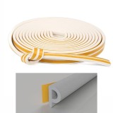 Set 2 buc, Banda autoadeziva pentru etansarea usilor si ferestrelor, Profil P, 9mm x 5.5mm, Rezistenta UV, Cauciuc EPDM, 6 m, Al, Oem