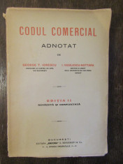 CODUL COMERCIAL ADNOTAT-GEORGE IONESCU SI I. VASILESCU-NOTTARA foto