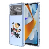 Husa antisoc pentru xiaomi poco c40, airbag pro, transparent, risk taker