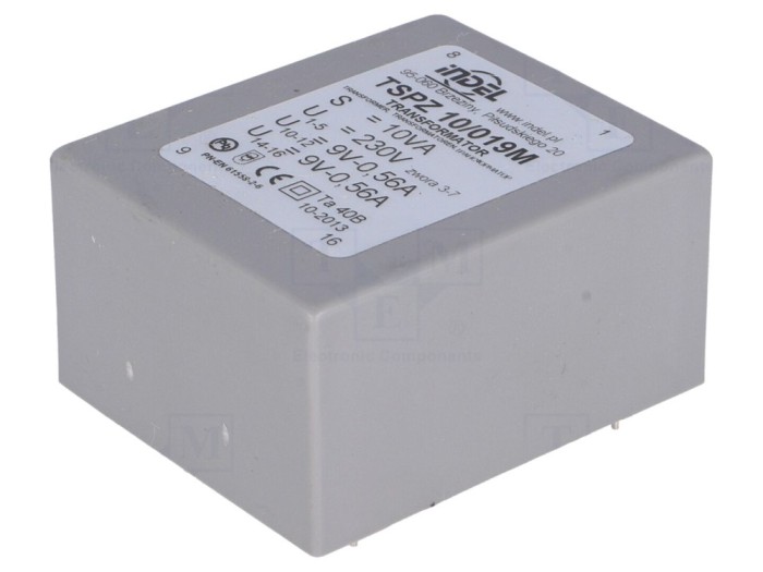 Transformator &Icirc;ncapsulat 10VA 230V 9V PCB