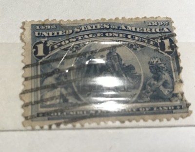 SUA 1 cent Stamped foto