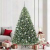 VidaXL Brad de Crăciun artificial cu 300 LED Verde 210 cm PE și PVC 3397860