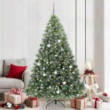 vidaXL Brad de Crăciun artificial cu 300 LED Verde 210 cm PE și PVC 3397860