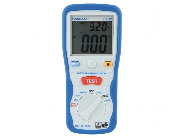 Aparat de Măsură a Rezistenței Prizei de Păm&acirc;nt LCD 1-750V