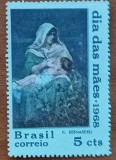 BRAZIL-1966-&#039;&#039;ZIUA MAMEI-RELIGIE MADONA&#039;&#039;-set de1val.-MNH LUX-NESTAMPIL.-VEZI SCAN