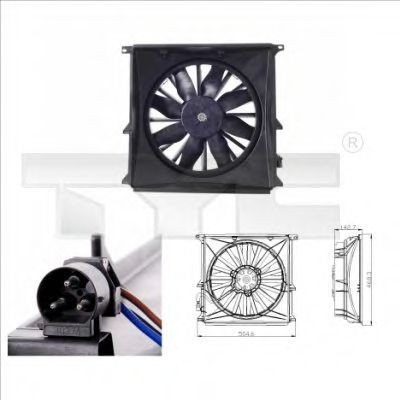 Ventilator, radiator BMW Seria 3 Cupe (E36) (1992 - 1999) TYC 803-0004 foto
